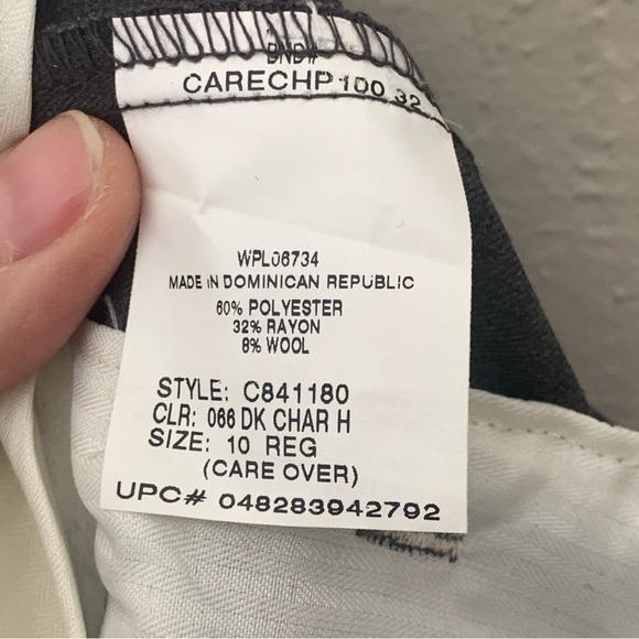 NWT CHAPS Boys Dress Pants Dark Charcoal Heather Style# C841180 Classic Size 10 - Picture 15 of 16